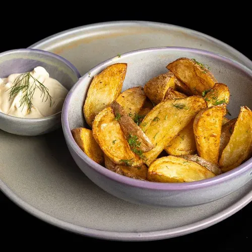 Запеченная картошка с чесноком 